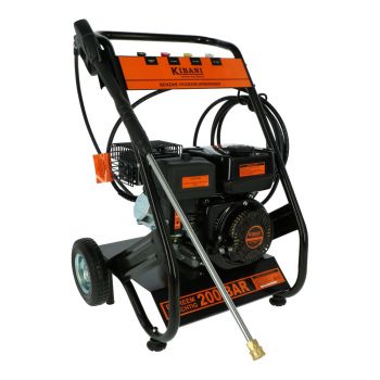 Kibani Hogedrukreiniger Benzine – 196 cc 6.5 PK 4-Takt Motor – Met 4 Sproeikoppen & Lans & Slang & Reinigingsnaald