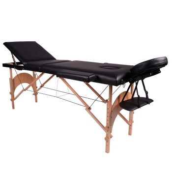 Alora Massagetafel Zen Budget - Maximaal Draagvermogen 250 KG 8 Hoogte Standen Inclusief OpbergTas - Houten Onderstel
