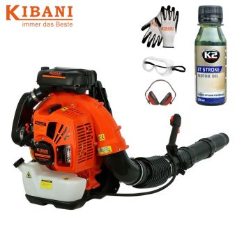 Kibani Bladblazer Benzine 75.6 cc / 5 PK Met Olie En Accessoires– Luchtsnelheid 391 Kilometer Per Uur – 3700 Watt Zeer Krachtige Blazer