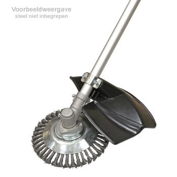 Kibani Onkruidborstel 15 CM Met Beschermkap Geschikt Voor De Kibanibosmaaier 4-Takt, Kibani Bosmaaier 52 cc En Kibani Combitool 52 cc