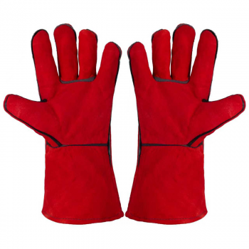 Lashandschoenen - Rood - One Size Fits All - Bescherming Voor Lassen - Geschikt voor MIG/MAG/TIG