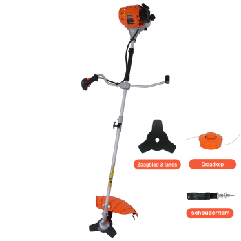 Kibani Kantenmaaier Bosmaaier Benzine – 31 cc - 1.09 PK 4-Takt Motor – Inclusief 3-Tands Mes - Draagriem En Draadkop