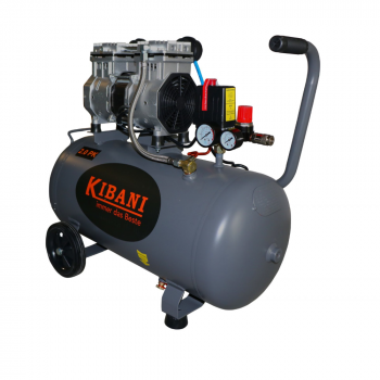50 Liter Super Stille Kibani Compressor - Olievrij - 8 BAR - 63 DB Voor Al Uw Klussen